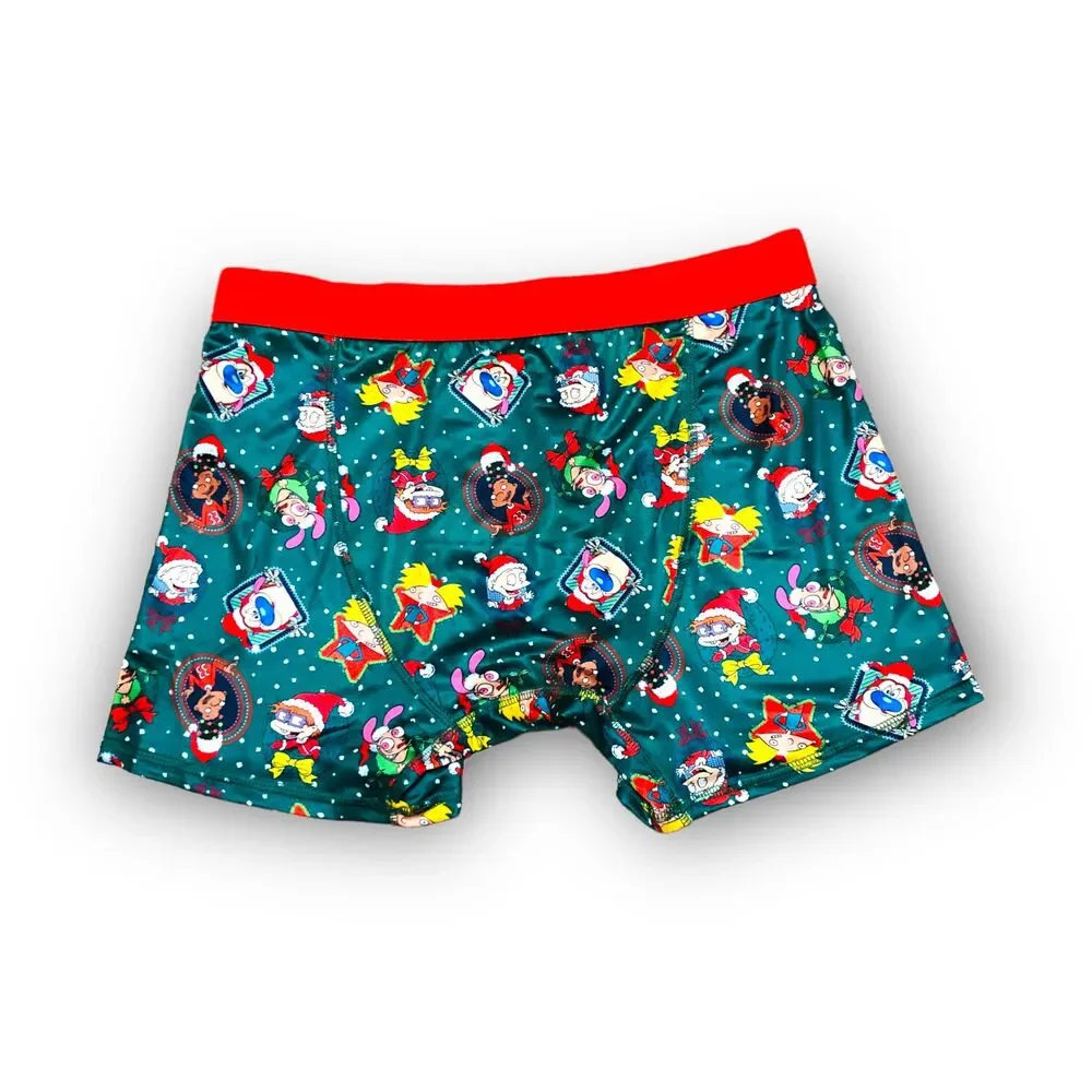 Nickelodeon Characters Men's Christmas Boxer Briefs - Small